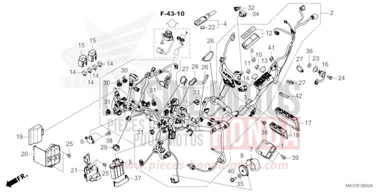 FAISCEAU DES FILS de Forza 750 IRIDIUM GRAY METALLIC (NHC65) de 2023